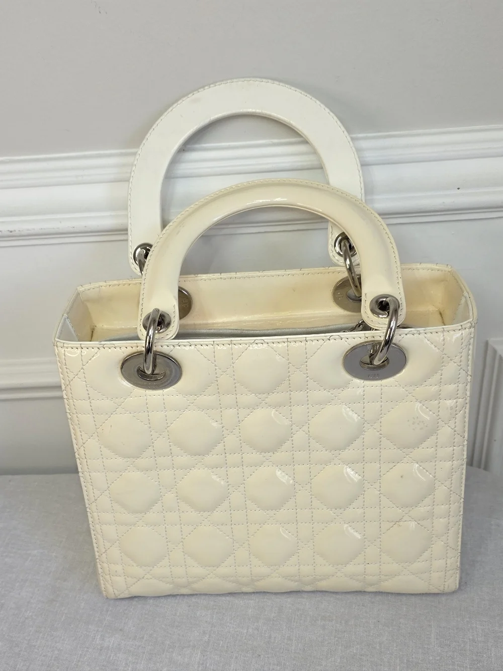 Christian Dior Patent Cannage Large Lady Dior - Picture 3 of 15